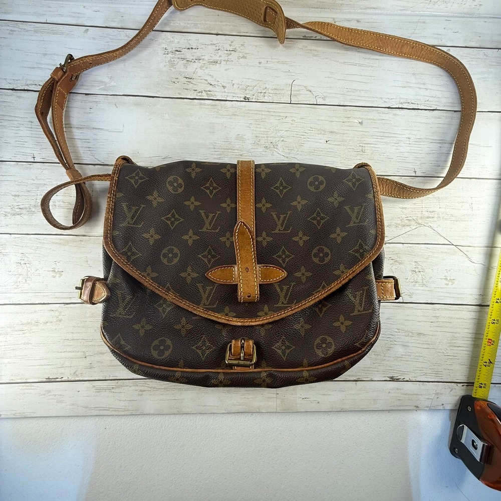 Louis Vuitton Saumur 30 Monogram Canvas Crossbody Bag Brown M42256 Vintage - Picture 1 of 13